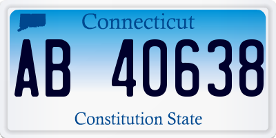 CT license plate AB40638