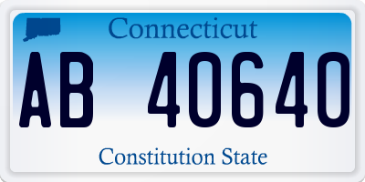 CT license plate AB40640