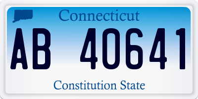 CT license plate AB40641