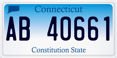 CT license plate AB40661