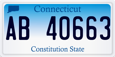 CT license plate AB40663