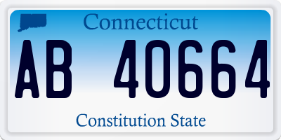 CT license plate AB40664