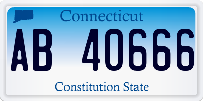 CT license plate AB40666
