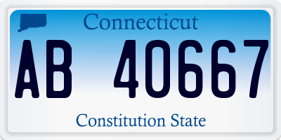 CT license plate AB40667