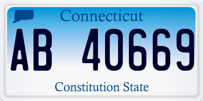 CT license plate AB40669