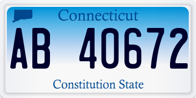 CT license plate AB40672