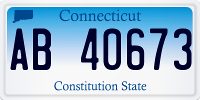CT license plate AB40673