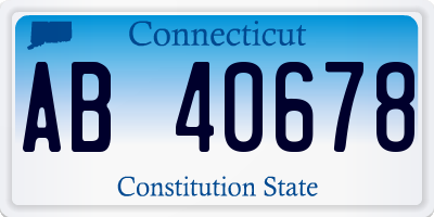CT license plate AB40678