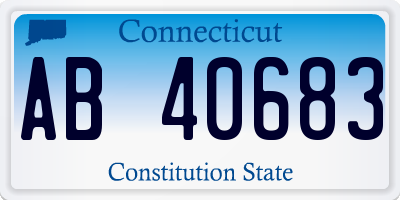 CT license plate AB40683