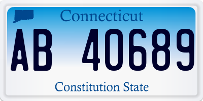 CT license plate AB40689