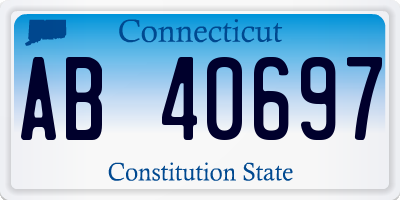CT license plate AB40697