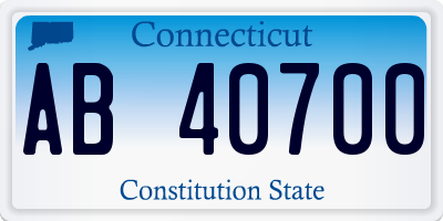 CT license plate AB40700