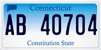 CT license plate AB40704