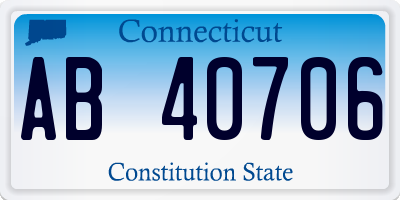 CT license plate AB40706