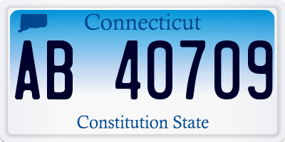 CT license plate AB40709