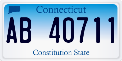 CT license plate AB40711