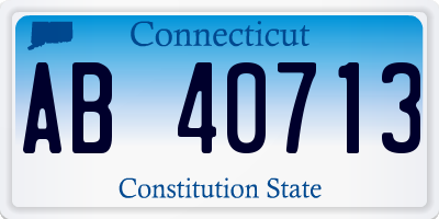 CT license plate AB40713