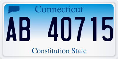 CT license plate AB40715