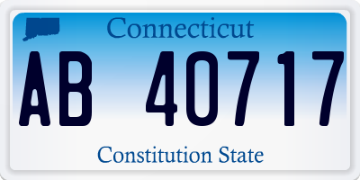 CT license plate AB40717