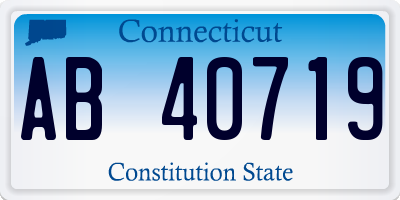 CT license plate AB40719