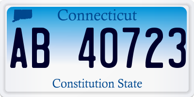 CT license plate AB40723