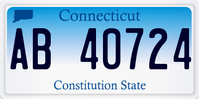 CT license plate AB40724