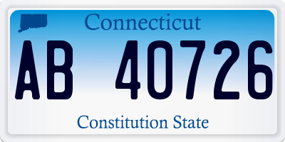 CT license plate AB40726