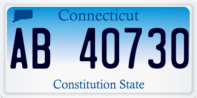 CT license plate AB40730