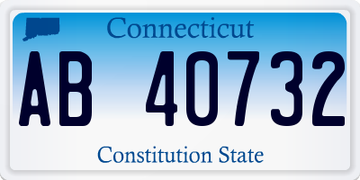 CT license plate AB40732