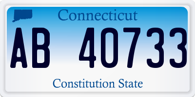 CT license plate AB40733