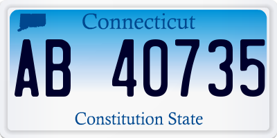 CT license plate AB40735