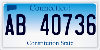 CT license plate AB40736