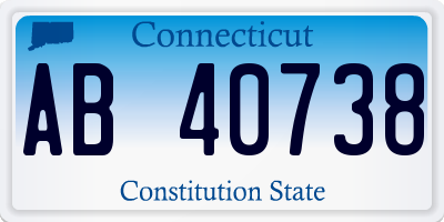 CT license plate AB40738