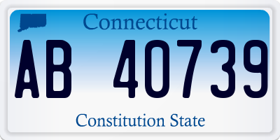 CT license plate AB40739