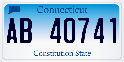 CT license plate AB40741