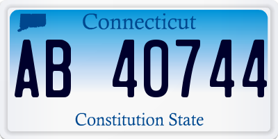 CT license plate AB40744