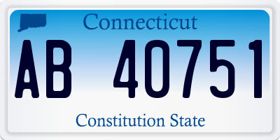 CT license plate AB40751