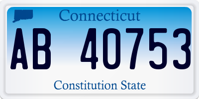 CT license plate AB40753