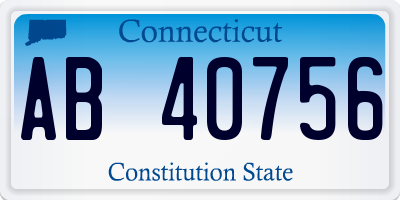 CT license plate AB40756