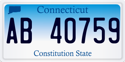 CT license plate AB40759