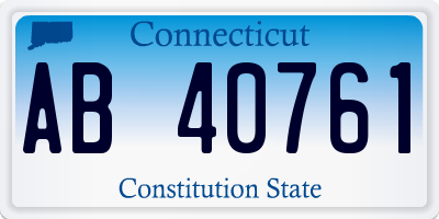 CT license plate AB40761