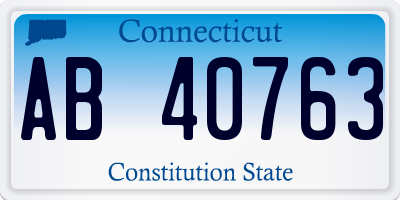 CT license plate AB40763