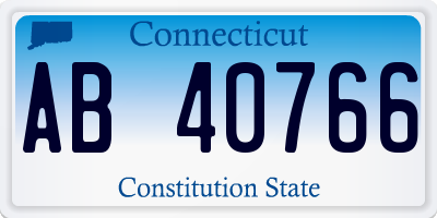 CT license plate AB40766