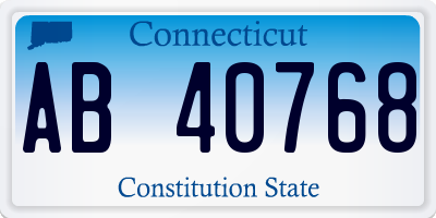 CT license plate AB40768