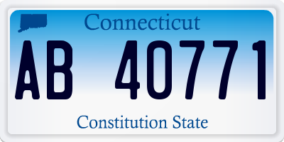 CT license plate AB40771