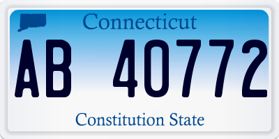 CT license plate AB40772