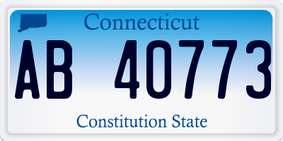 CT license plate AB40773