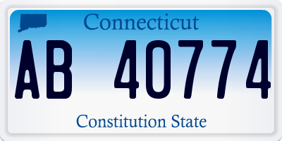 CT license plate AB40774