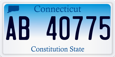 CT license plate AB40775