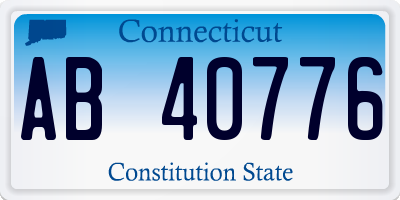 CT license plate AB40776